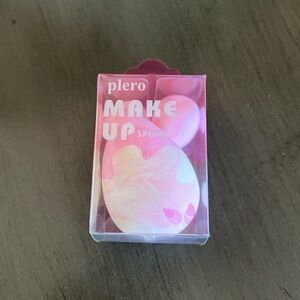 Light Pink & White Marbled 3 Piece Sponge Beauty Blender Set 1 Full Size 2 Small